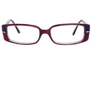 Persol Rectangular Red Eyeglass Frames